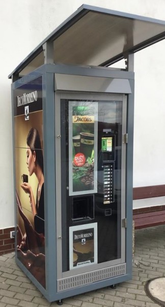 Wetterfeste Outdoor Umhausung & Verkleidung aus Metall für Kaffeeautomaten, Kaffeevollautomaten & Automatenstationen by Flavura