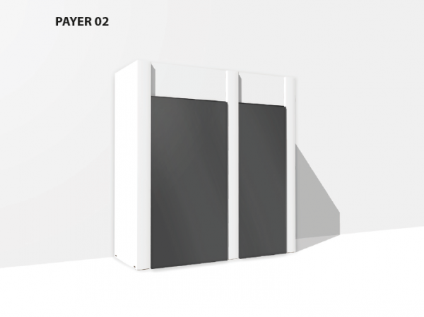 Umhausung & Verkleidung Payer 02 aus Karton für Vending Automaten & Automatenstationen by Flavura: Getränkeautomaten, Kaffeeautomaten, Kaffeevollautomaten, Foodautomaten, Snackautomaten, Verkaufsautomaten, Verpflegungsautomaten, Warenautomaten, Kombiautom