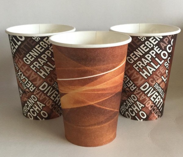 Kaffeebecher vielfarbig: 7 oz, 180 ml: Bunter Mix Pappbecher für Kaffee & Heißgetränke ToGo